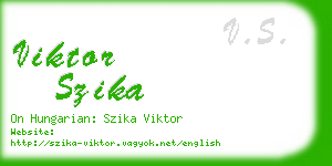 viktor szika business card